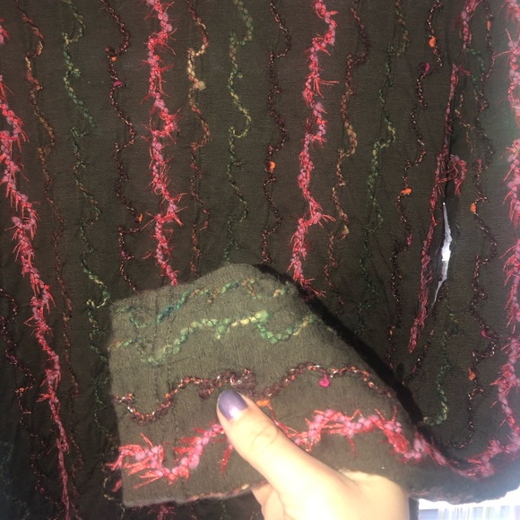 90s Boho Chic Mixed Media Turtleneck - Picture 5 of 5